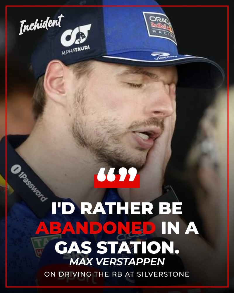 Max Verstappen: "I'd rather be abandoned in a gas station."